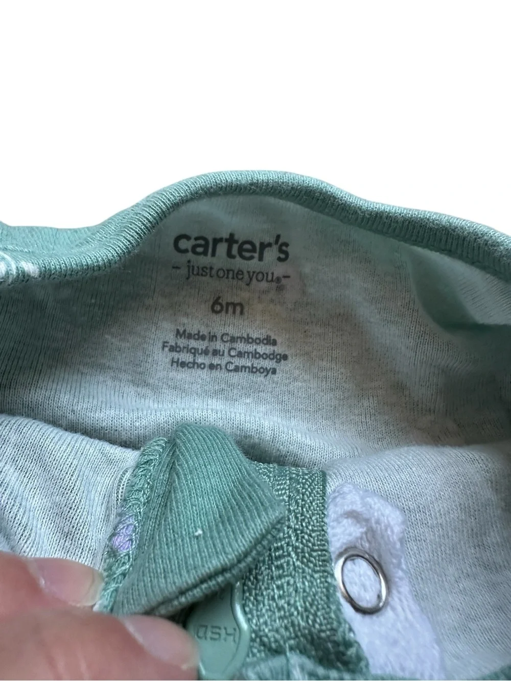 Carter’s lot of 5 Size 3-6 Month zip closure sleeper footed pajamas